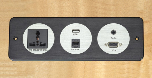 Custom Hotel Used Advanced Aluminum panel mounted power Socket