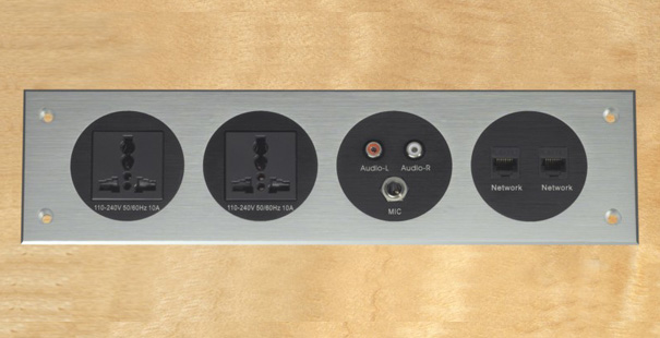 aluminum panel wall mounted power socket