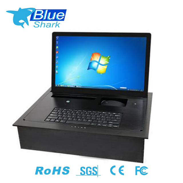 15.6 inch custom configuration HD flip up lcd monitor lift for Digital Conference System