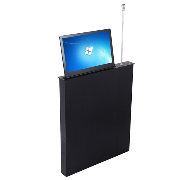 21.5 inch ultra thin motorized computer lcd monitor lift with Microphone